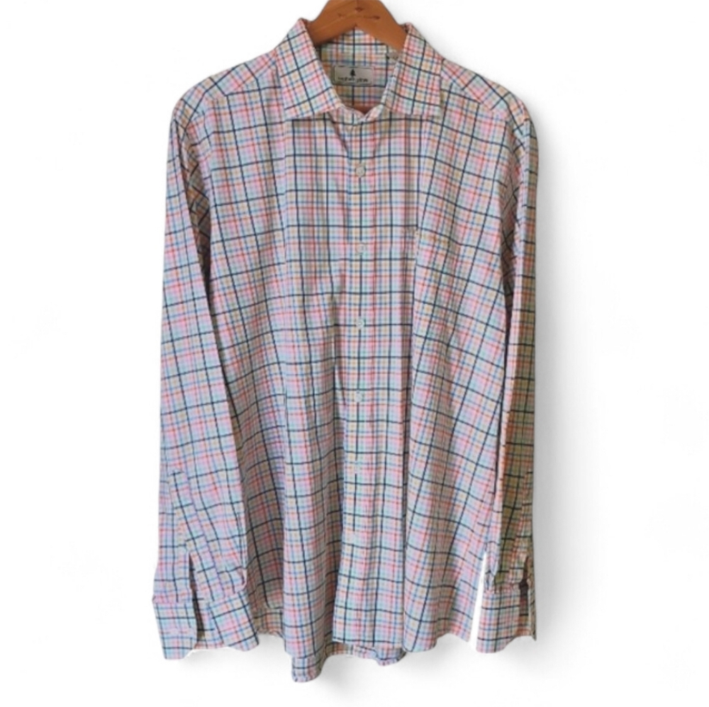 Southern Pines Men's Colorful Plaid Button-Down Shirt